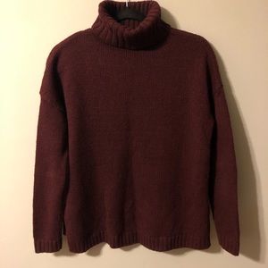 NWOT OLD NAVY Burgundy Turtleneck Sweater Size S
